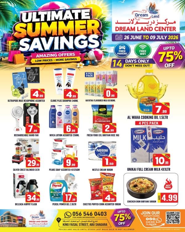 Dream Land Center Sharjah Ultimate Summer Savings