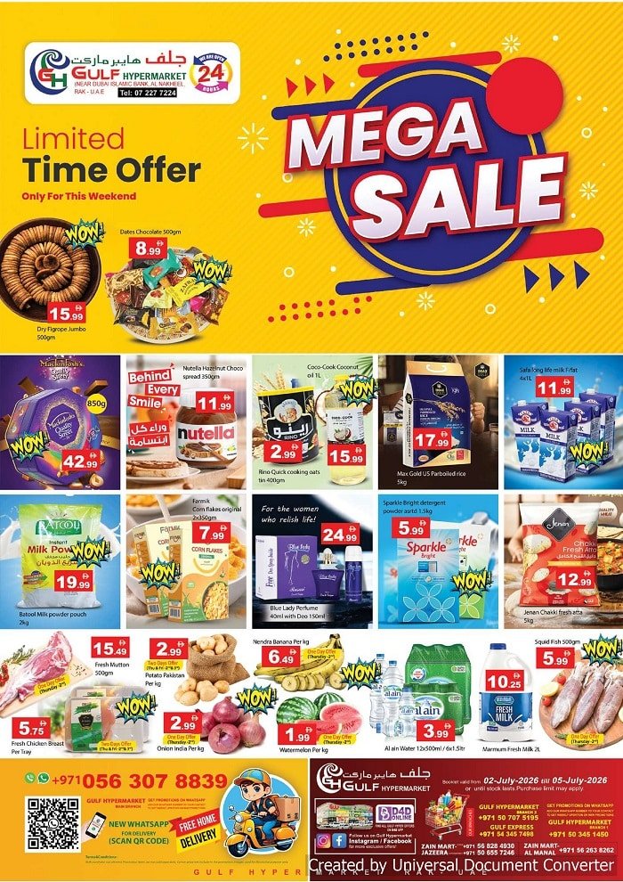 Gulf Hypermarket Mega Weekend Bonanza Sale