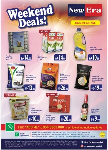 New Era Supermarket Weekend deals