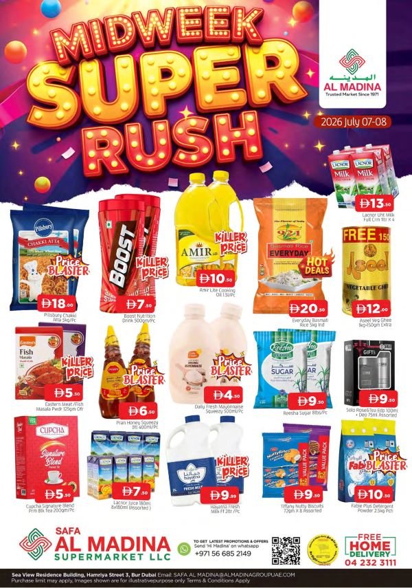 Safa Al Madina Bur Dubai Midweek Super Rush Offers
