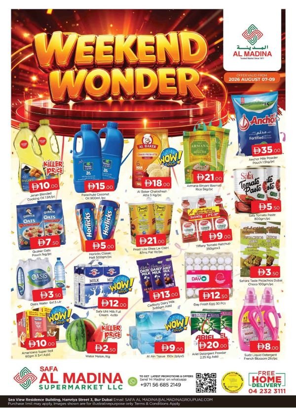 Safa Al Madina Bur Dubai Weekend Wonder offers