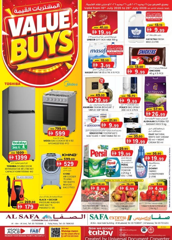 SAFA Express Al Ain Value Buys Promotion