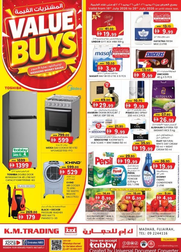 KM Trading Fujairah Value Buys Promotion