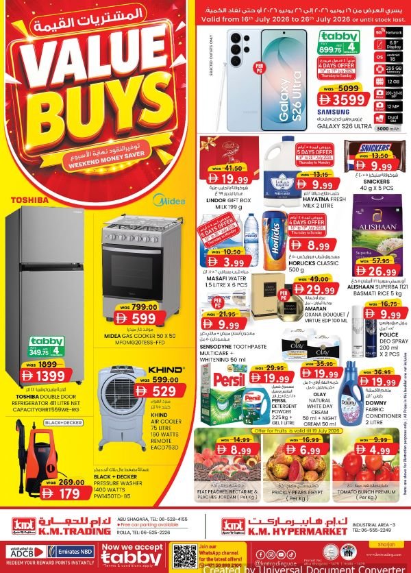 KM Trading Sharjah Value Buys Promotion
