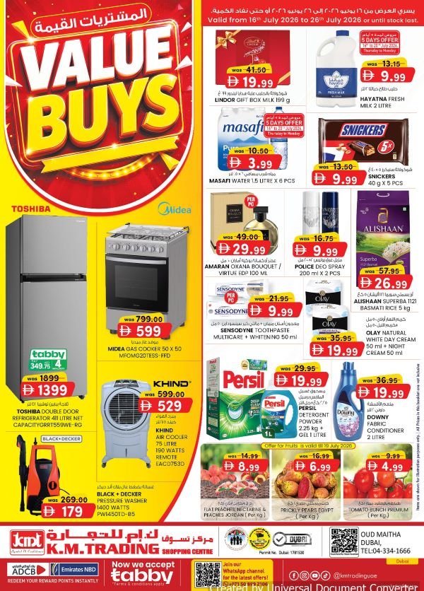 KM Trading Dubai Value Buys Promotion