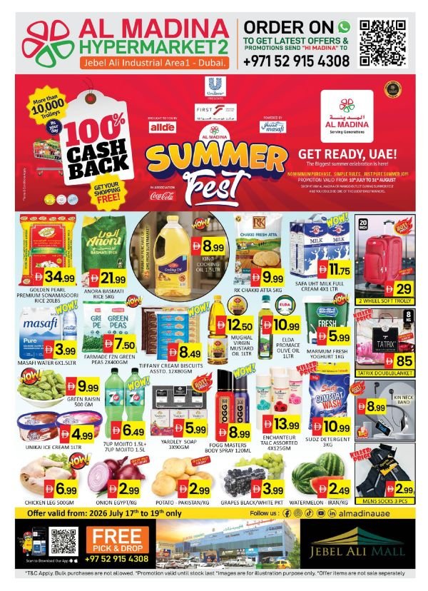 Al Madina Jebel Ali Summer Fest offers