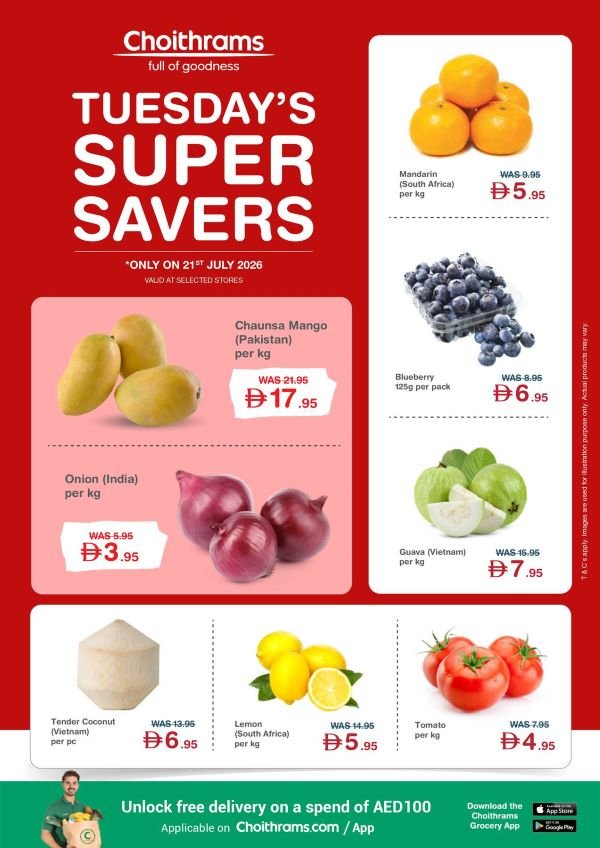 Choithrams Tuesday’s Super Savers
