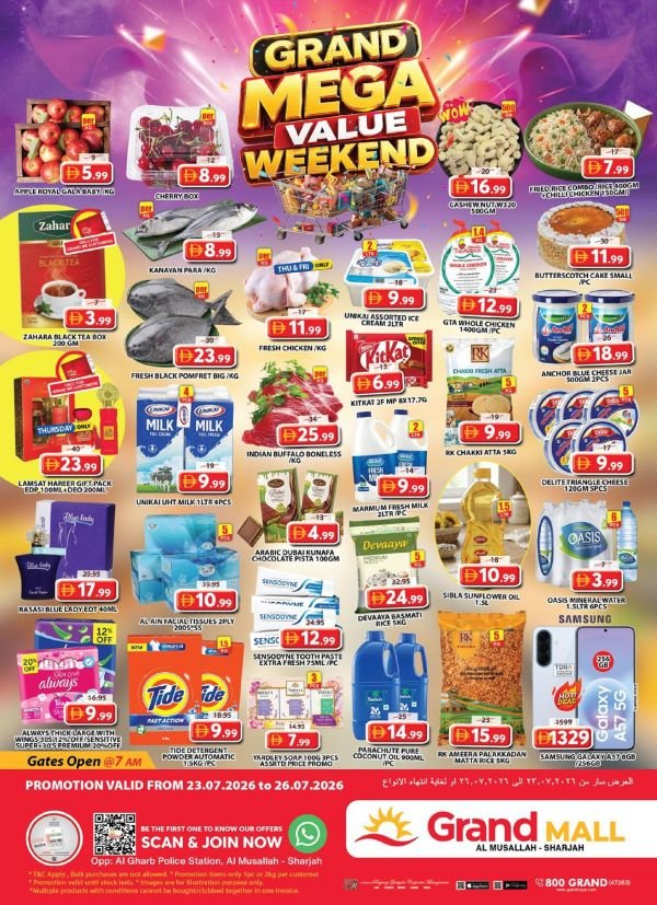 Grand Mall Sharjah Mega Value Weekend deals