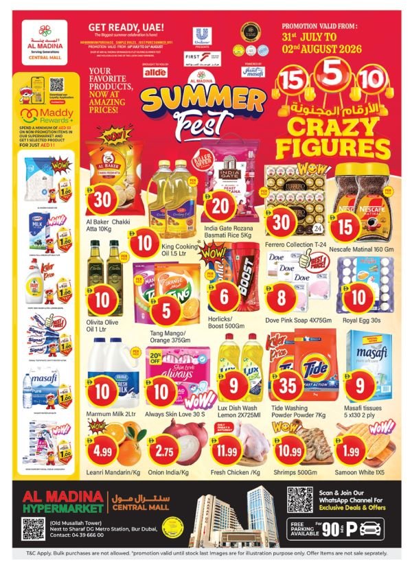 Al Madina Central Mall Crazy Figures offers