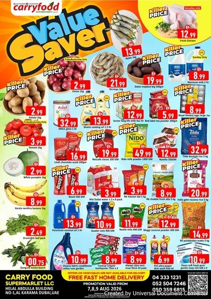 Carry food Supermarket Value Saver offers