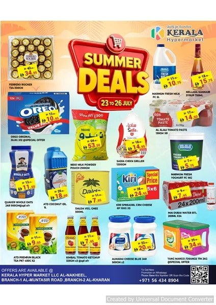 Kerala Hypermarket Summer deals