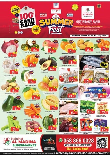 Nahdhat Al Madina Summer Fest offers