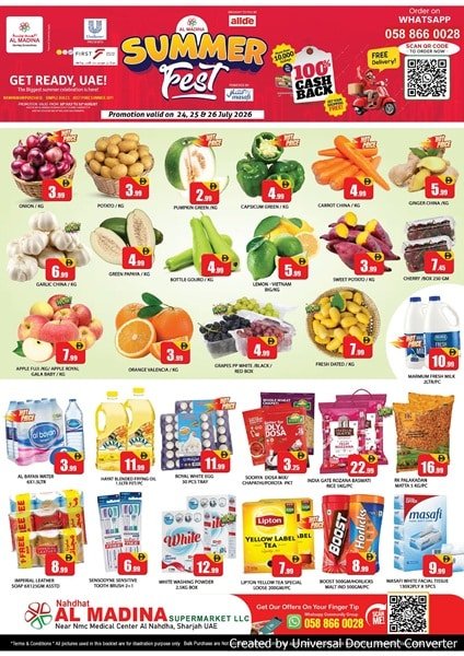 Nahdhat Al Madina Summer Fest offers