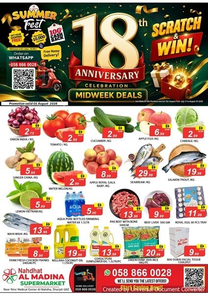Nahdhat Al Madina Anniversary offers