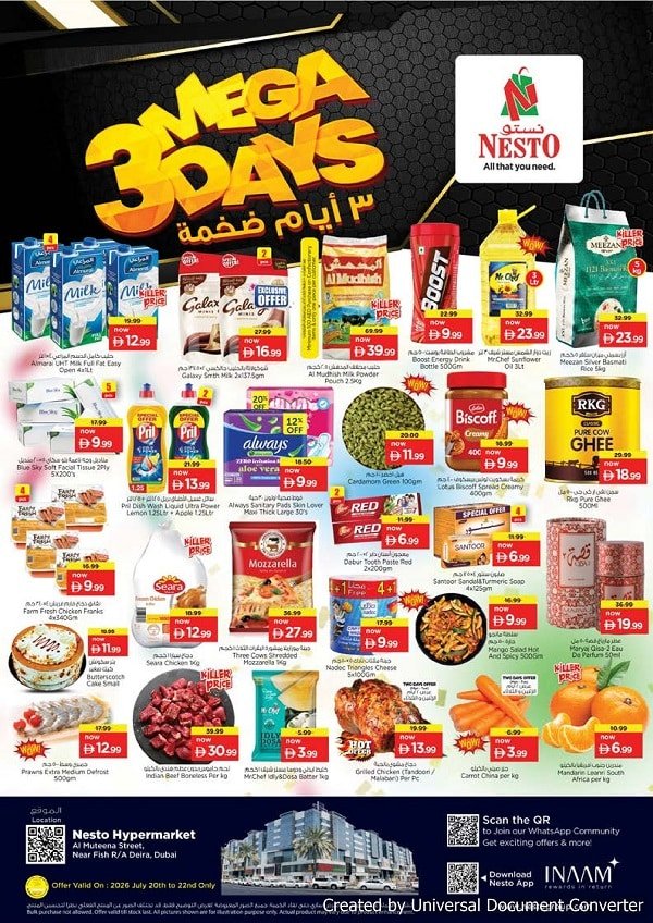 Nesto Burj Nahar 3 Mega days Offers