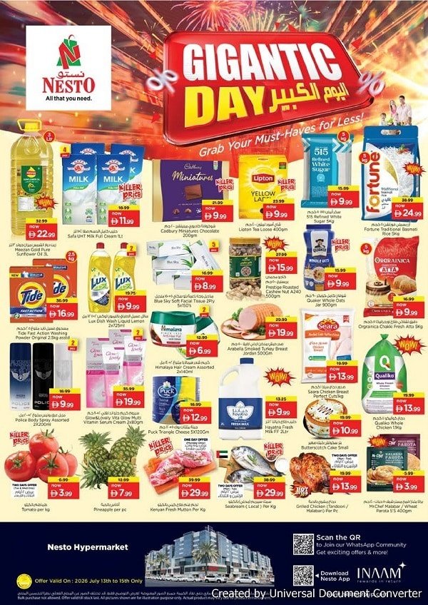 Nesto Karama Gigantic days offers