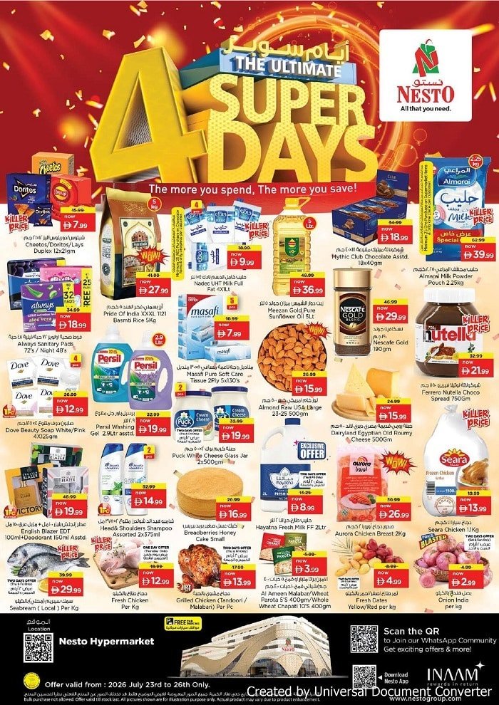 Nesto Ras al Khaimah 4 Super days Promotion