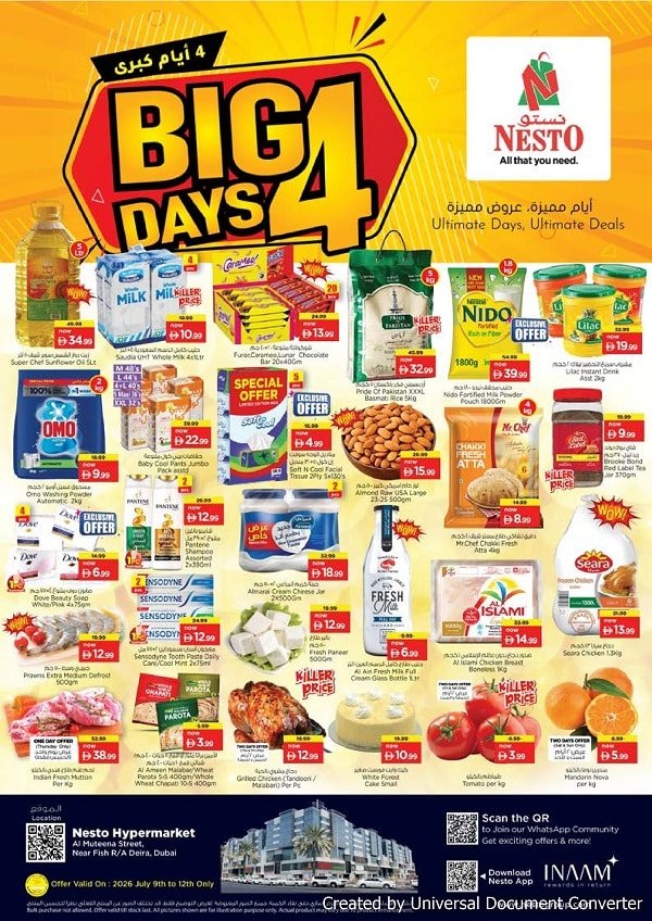 Nesto Burj Nahar Big 4 days Offers