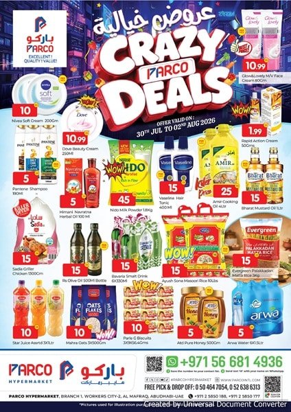 Parco Hypermarket Abu Dhabi Crazy Deals