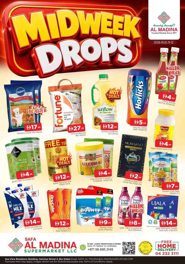 Safa Al Madina Bur Dubai Midweek Drops deals
