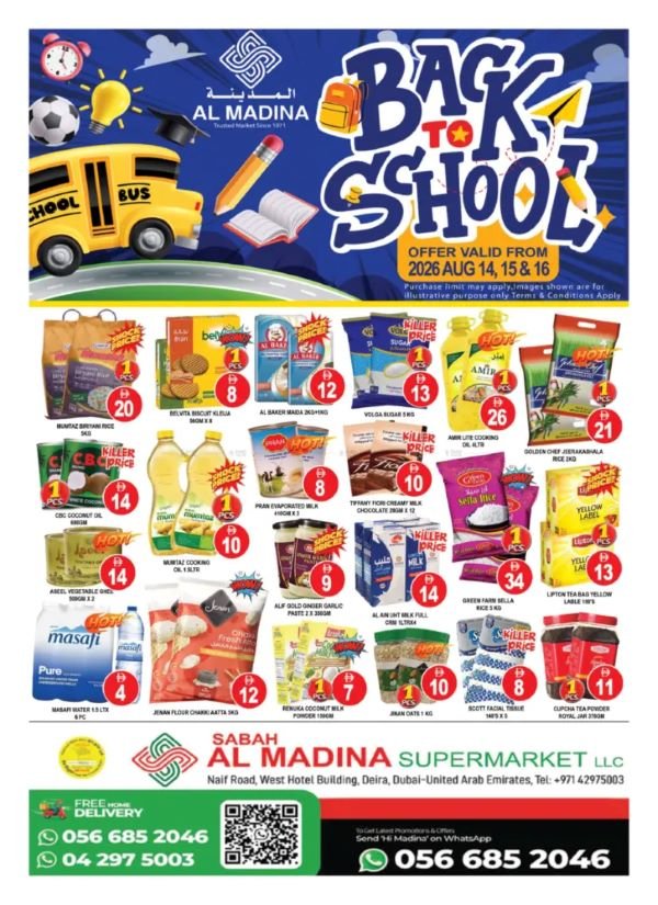 Sabah Al Madina Naif Back to School offers