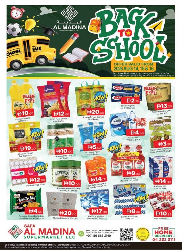 Safa Al Madina Bur Dubai Back to School offers