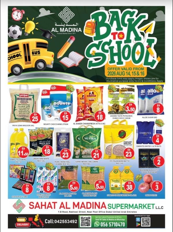 Sahat Al Madina Deira Back to School offers