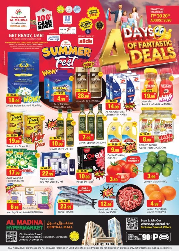 Al Madina Central Mall 4 days of Fantastic deals