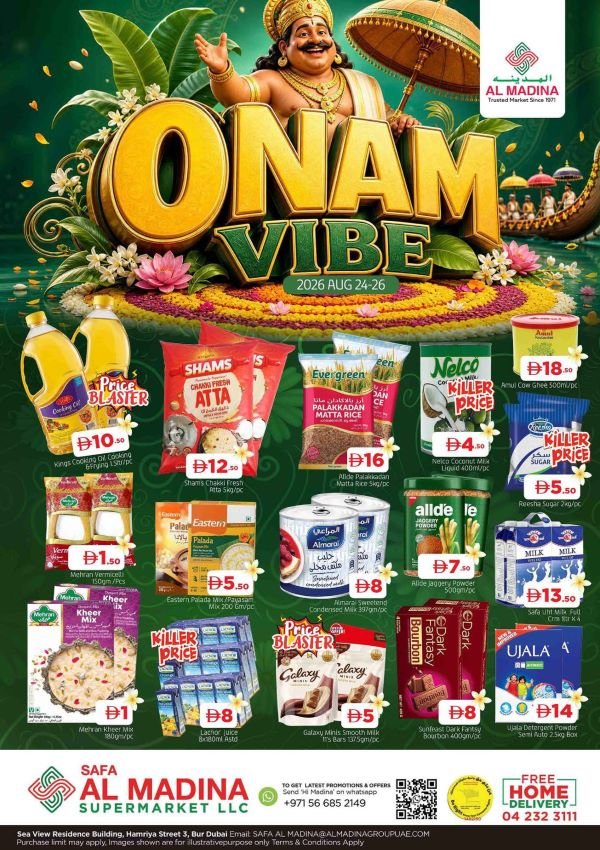 Safa Al Madina Bur Dubai Onam offers