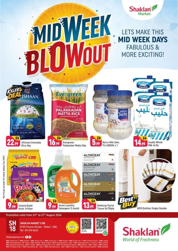 Shaklan Market mid week Blowout deals