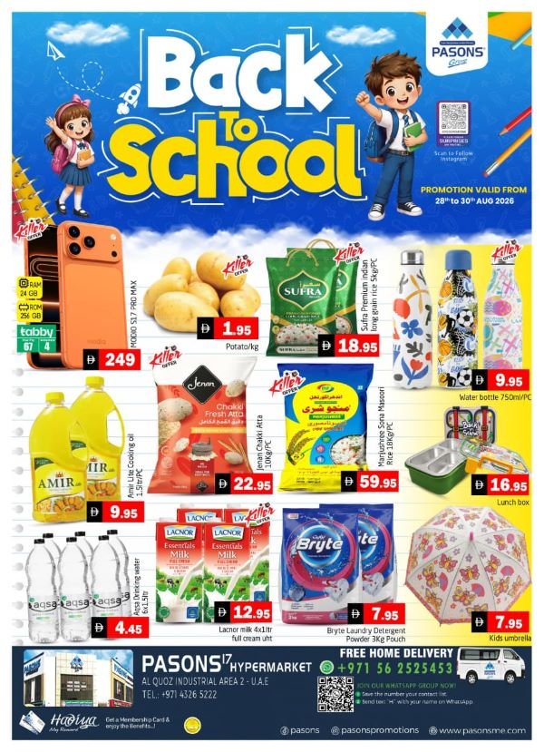 Pasons Back to School offers
