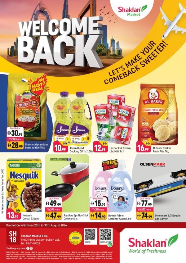 Shaklan Market Welcome Back Promotion