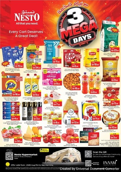 Nesto Al Nahda 3Mega Days offer