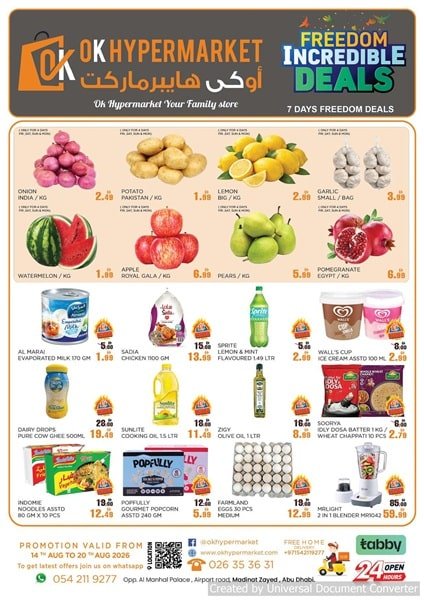 Ok Hypermarket Freedom Deals