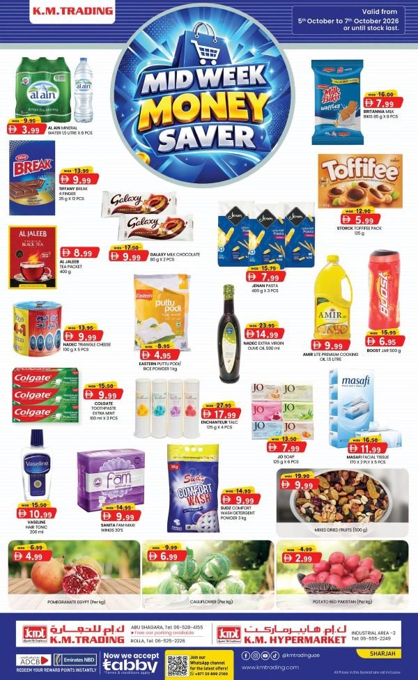 KM Trading Sharjah mid week Money savers