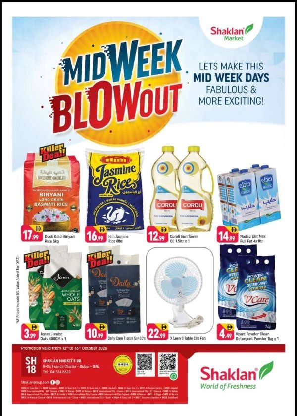 Shaklan Market mid week Blowout offers