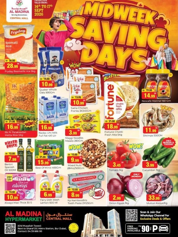 Al Madina Central Mall Midweek Saving days deals