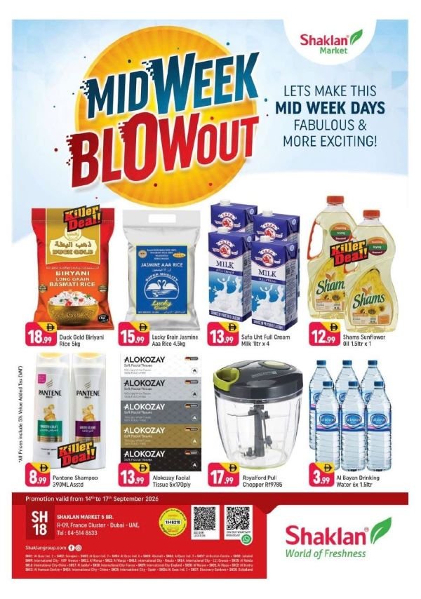 Shaklan Market mid week Blowout deals