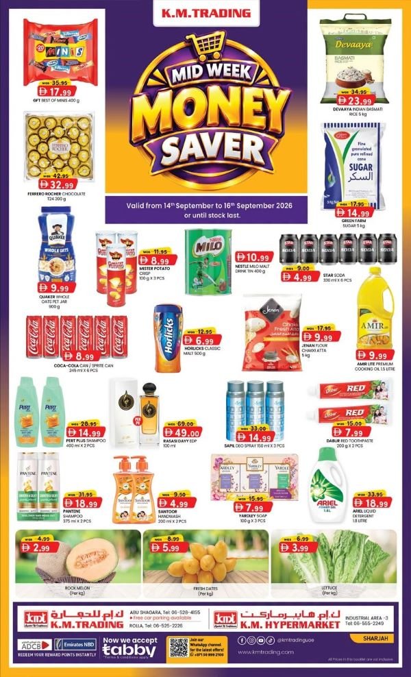 KM Trading Sharjah mid week Money Savers