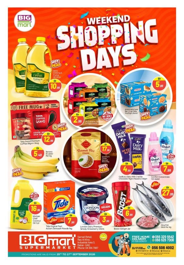 BIGmart Dubai Weekend Shopping days offers