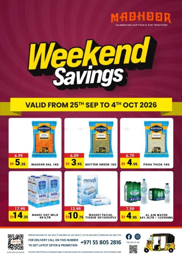 Madhoor Stores Weekend Savings Promotion