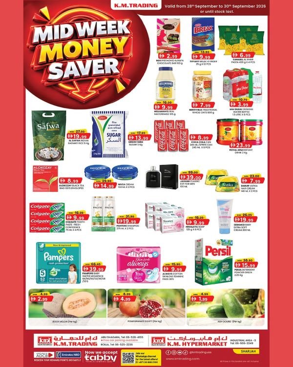 KM Trading Sharjah mid week Money Savers