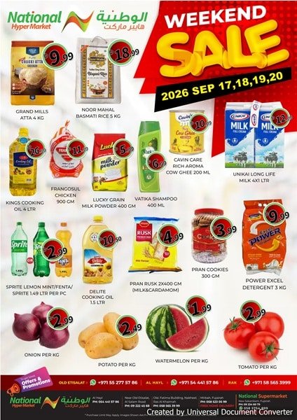 National Hypermarket Weekend Sale