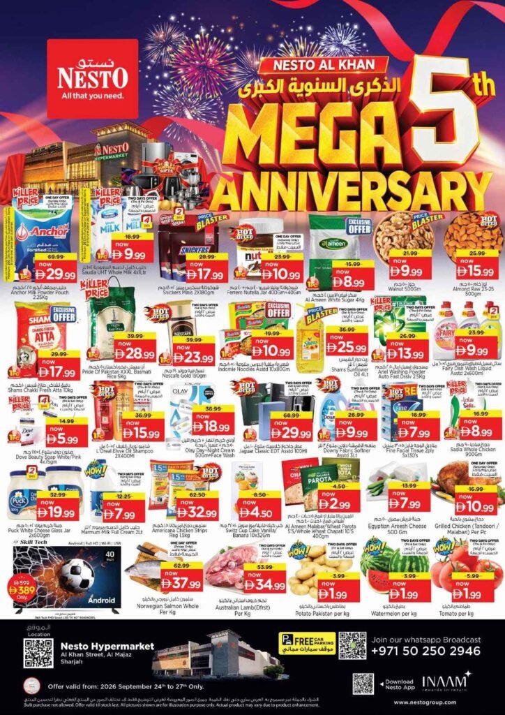 Nesto Al Khan Mega Anniversary offers