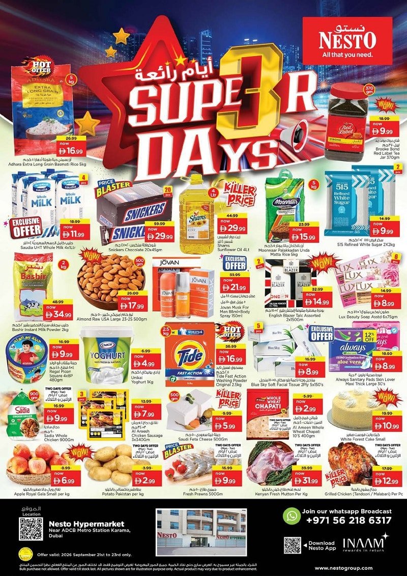 Nesto Karama Super 3 days offers