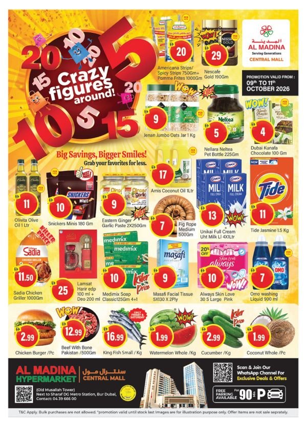 Al Madina Central Mall Crazy Figures offers