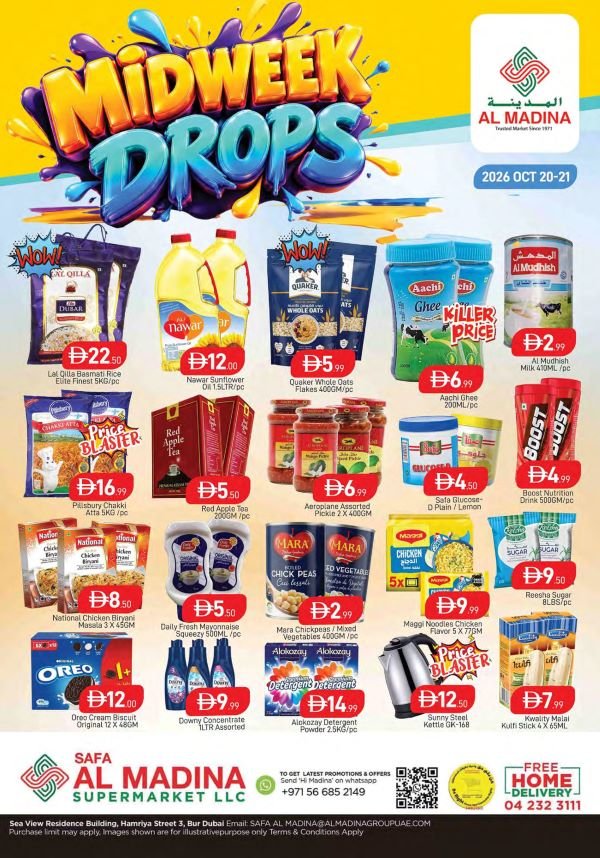 Safa Al Madina Bur Dubai Midweek Drops deals