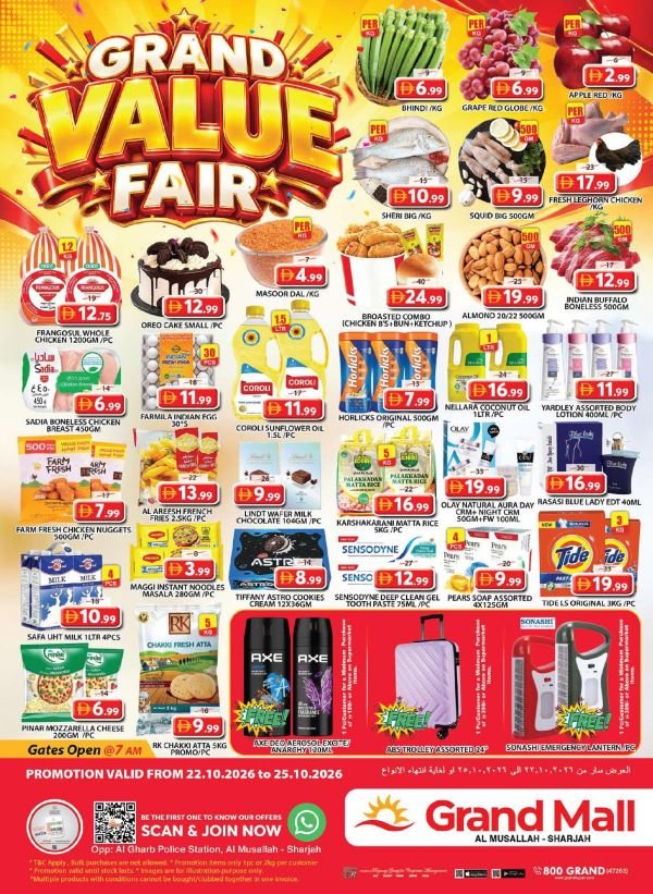 Grand Mall Sharjah Grand Value Fair offers