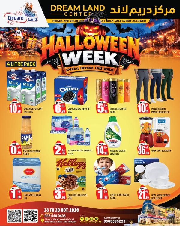 Dream Land Center Sharjah Halloween week offers