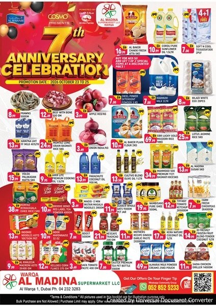 Warqa Al Madina Anniversary offer